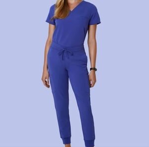 Women's Dark Purple Scrub Set